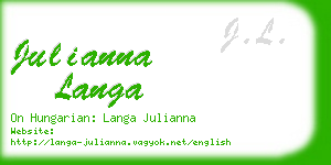 julianna langa business card